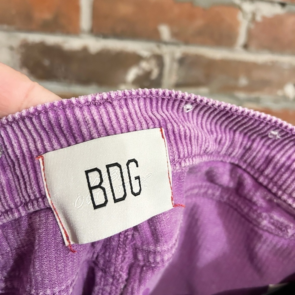 BDG High & Wide Corduroy Purple Pants Size 25 - Picture 9 of 10